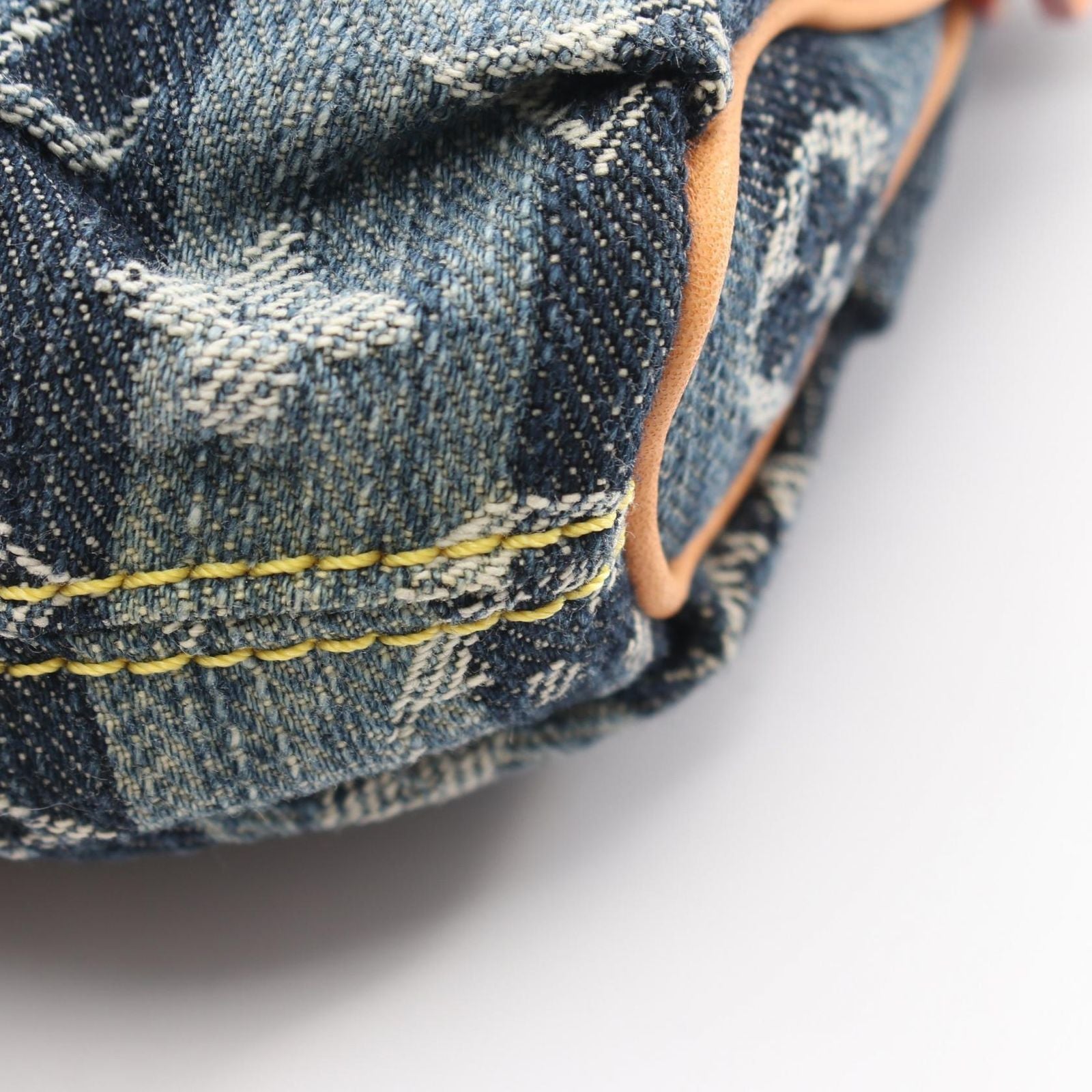 Louis Vuitton Pouch Trousse Rayet Blue Denim Leather — view 7