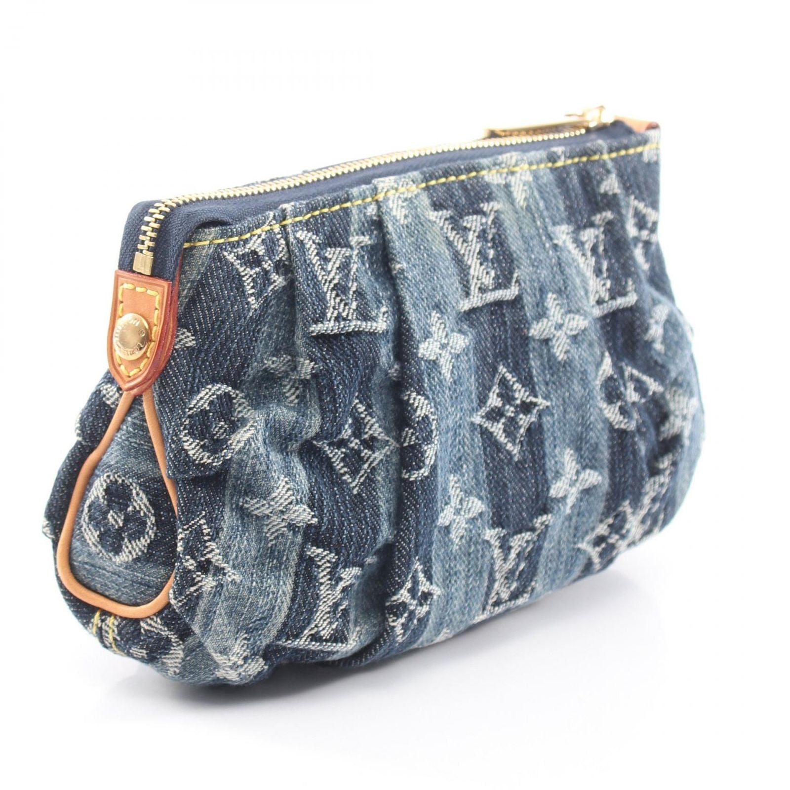 Louis Vuitton Pouch Trousse Rayet Blue Denim Leather — view 2