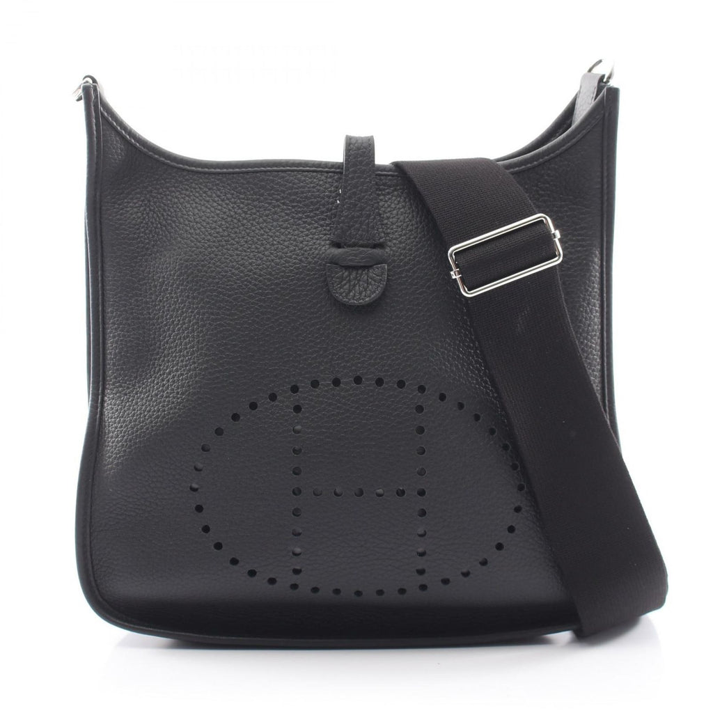 Hermes Shoulder Bag Evelyne 3 Trois PM Black Leather