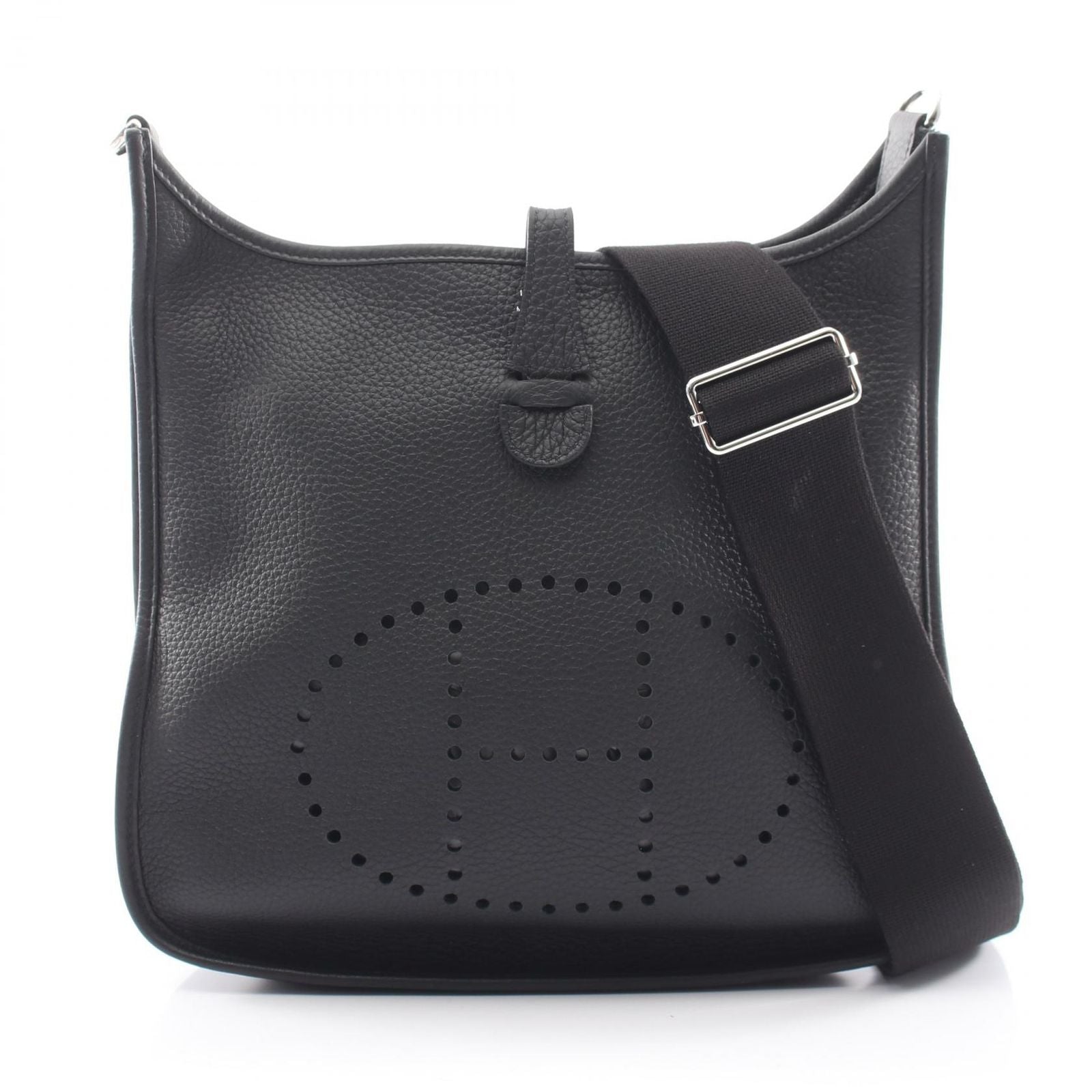 Hermes Shoulder Bag Evelyne 3 Trois PM Black Leather