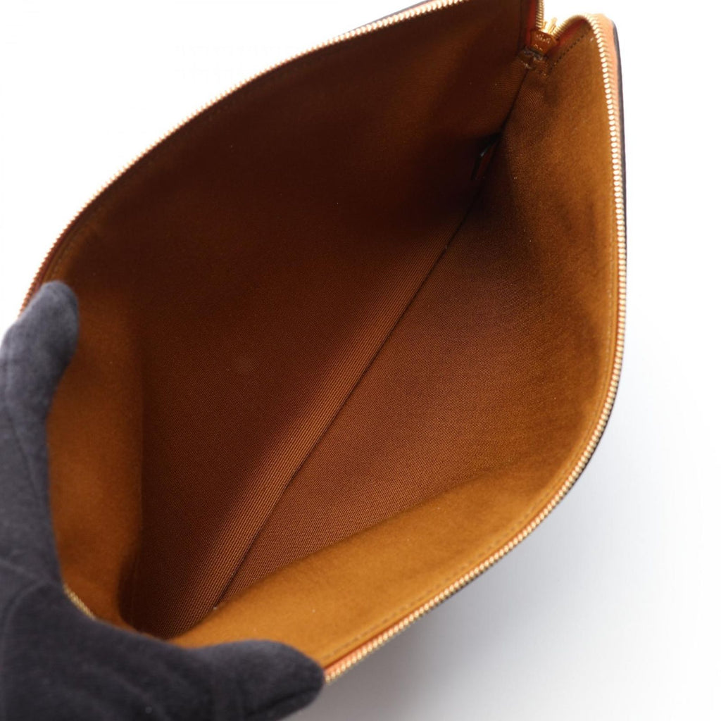 Celine Clutch Triomphe Canvas Leather Second — view 3