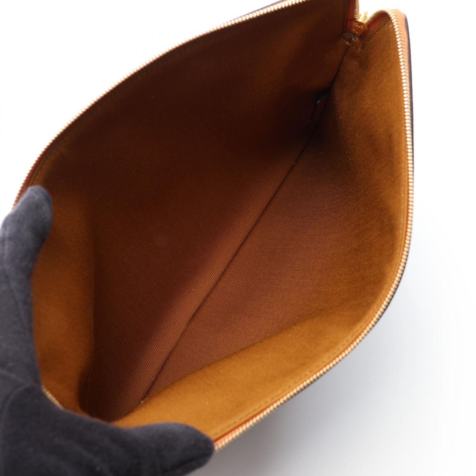 Celine Clutch Triomphe Canvas Leather Second — view 3