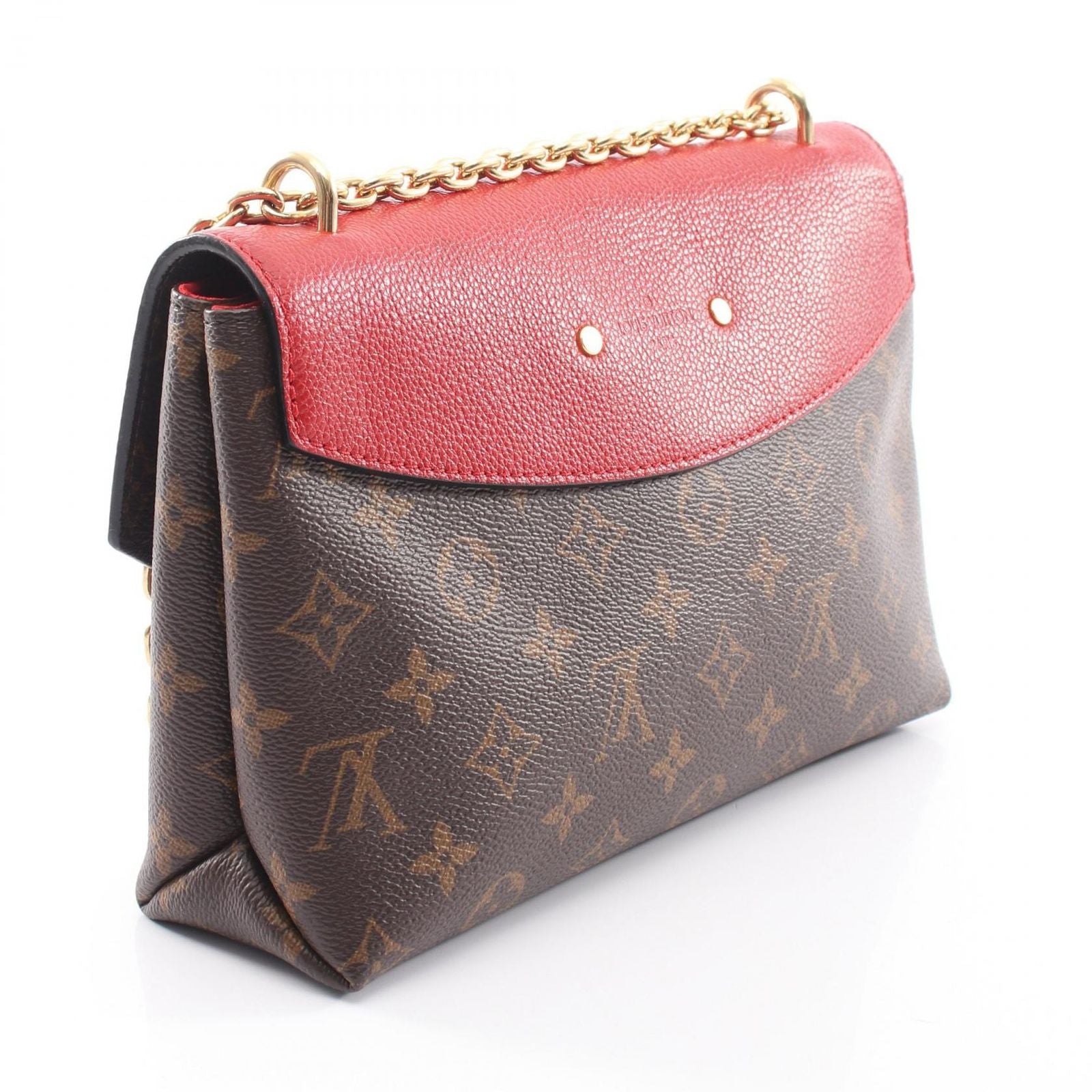Louis Vuitton Shoulder Bag Saint Placide Cerise Canvas Leather — view 2
