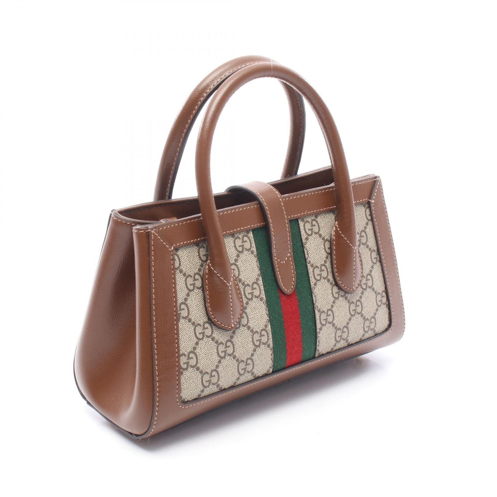 Gucci Handbag Jackie Small 2-Way Beige Brown Canvas Leather — view 2