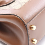 Gucci Handbag Jackie Small 2-Way Beige Brown Canvas Leather — view 7