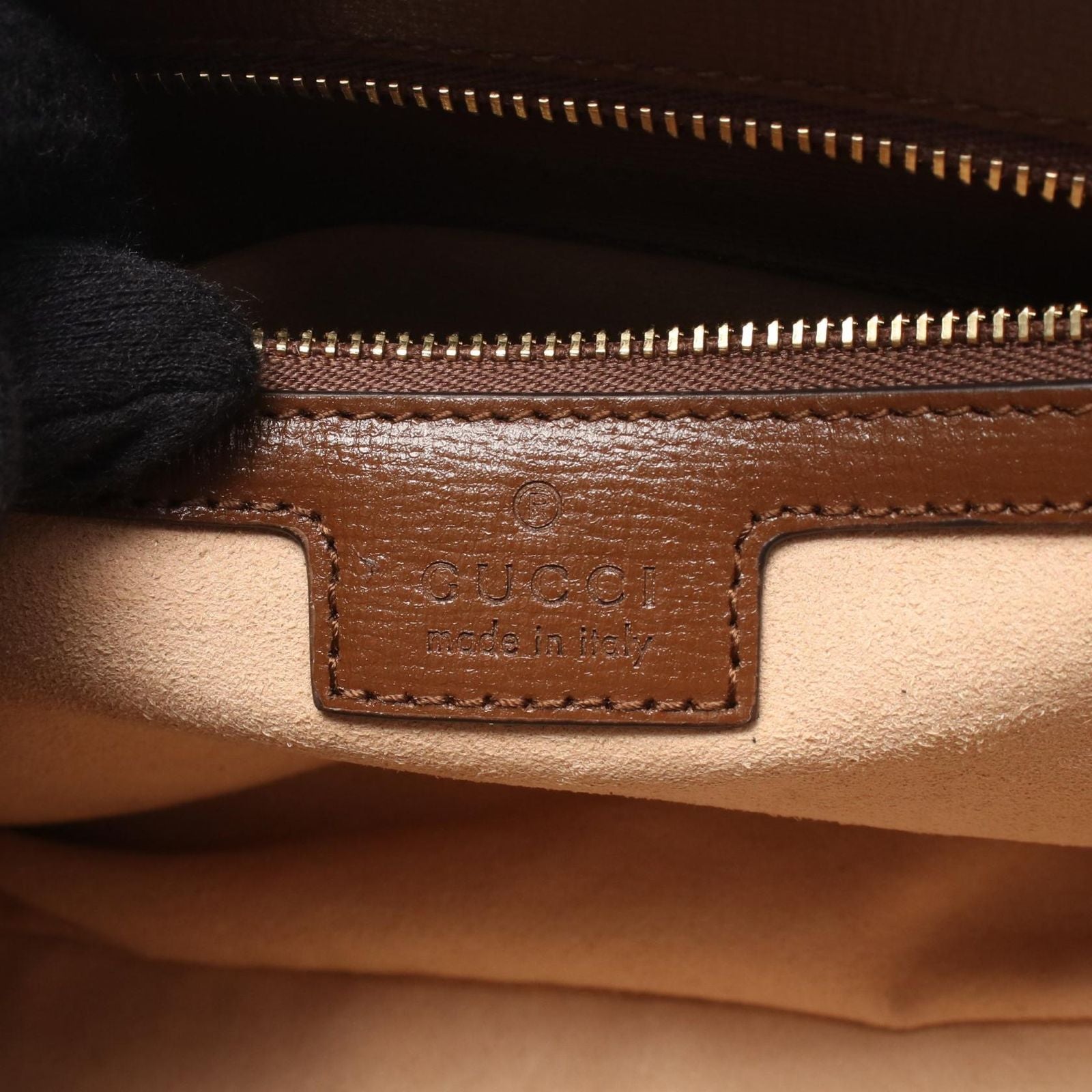 Gucci Handbag Jackie Small 2-Way Beige Brown Canvas Leather — view 4
