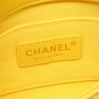 Chanel Shoulder Bag Quilted Small Flap Chain Yellow Lambskin — view 4