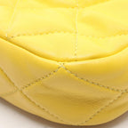 Chanel Shoulder Bag Quilted Small Flap Chain Yellow Lambskin — view 6