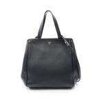 Celine Tote Small Fold Cover 2-Way Black Leather