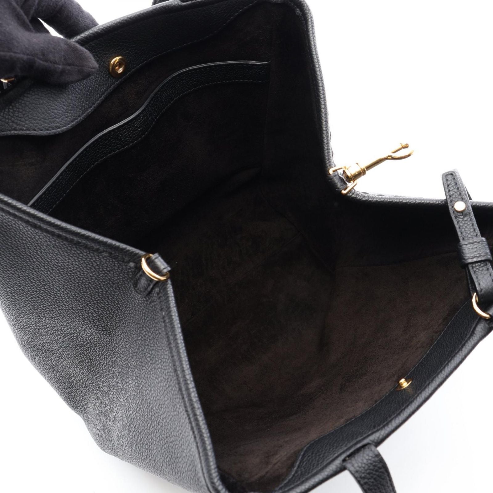 Celine Tote Small Fold Cover 2-Way Black Leather — view 3