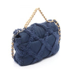 Chanel Shoulder Bag 19 Dizeneuf Quilted Navy Canvas 19 Chain — view 2