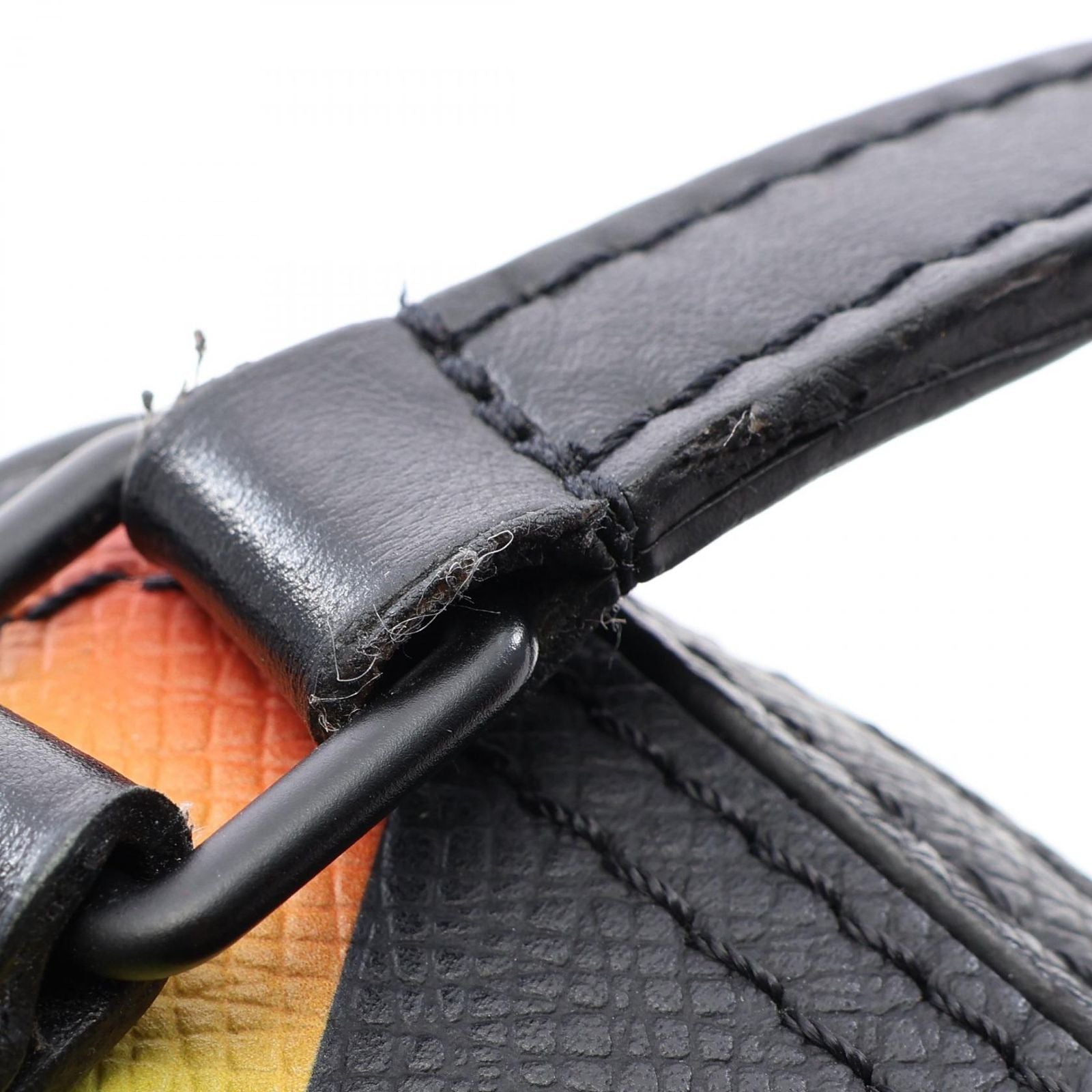 Louis Vuitton Shoulder Bag Danube Messenger Noir Rainbow Leather — view 9