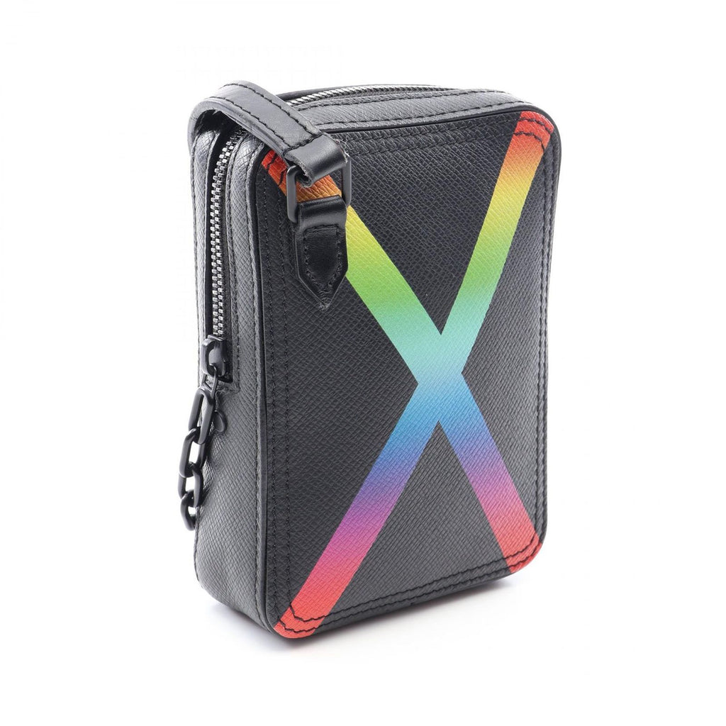 Louis Vuitton Shoulder Bag Danube Messenger Noir Rainbow Leather — view 2