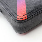 Louis Vuitton Shoulder Bag Danube Messenger Noir Rainbow Leather — view 8