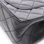 Chanel Shoulder Bag 2.55 Black Calf Mini Quilted Chain — view 8