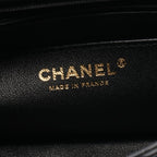 Chanel Shoulder Bag 2.55 Black Calf Mini Quilted Chain — view 4