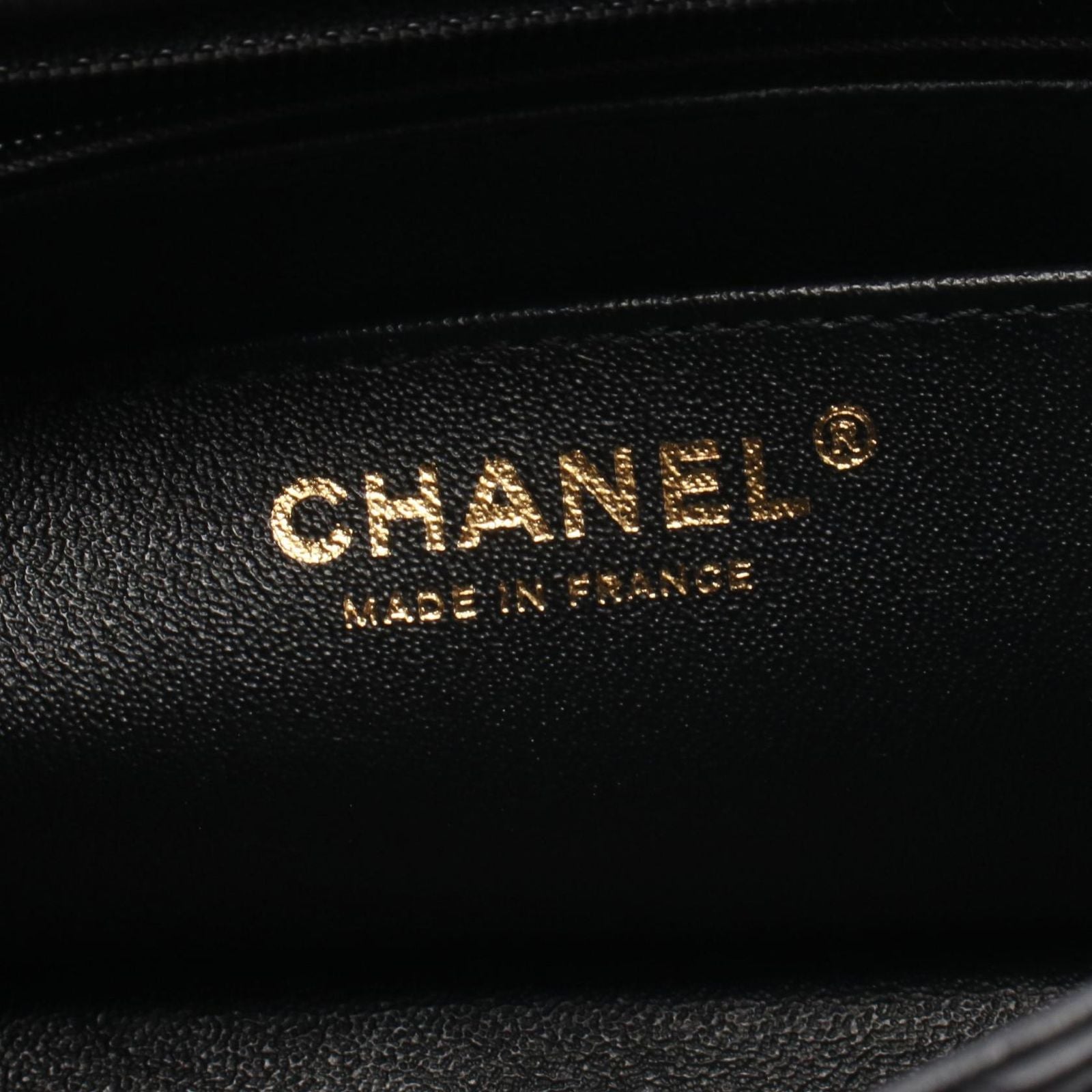 Chanel Shoulder Bag 2.55 Black Calf Mini Quilted Chain — view 4