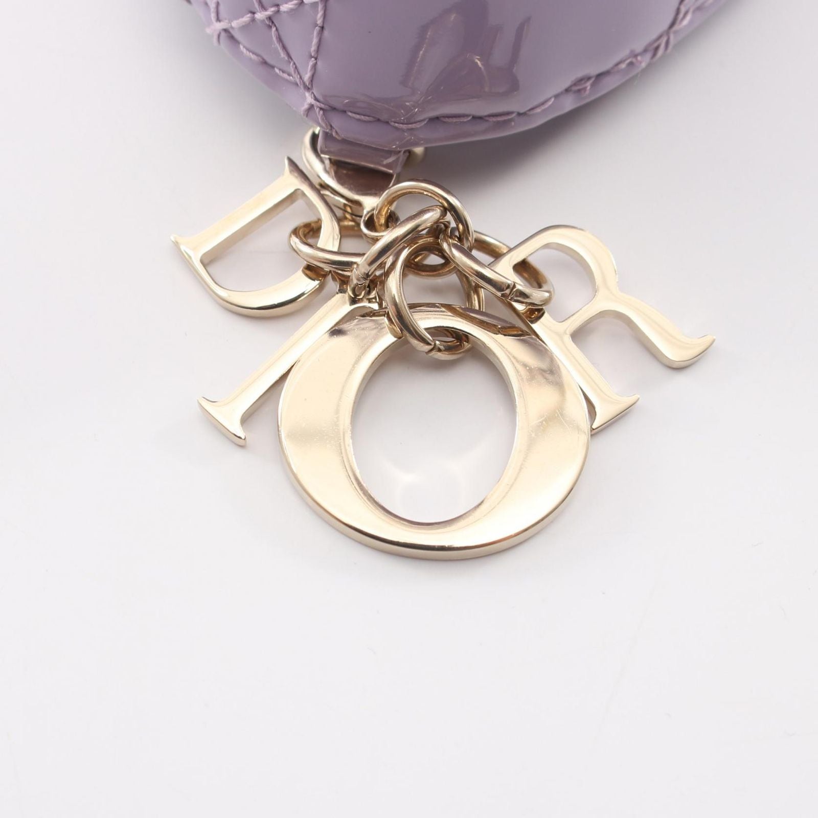 Dior Trifold Wallet Lady Dior Lotus Lavender Patent Leather — view 6