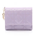 Dior Trifold Wallet Lady Dior Lotus Lavender Patent Leather