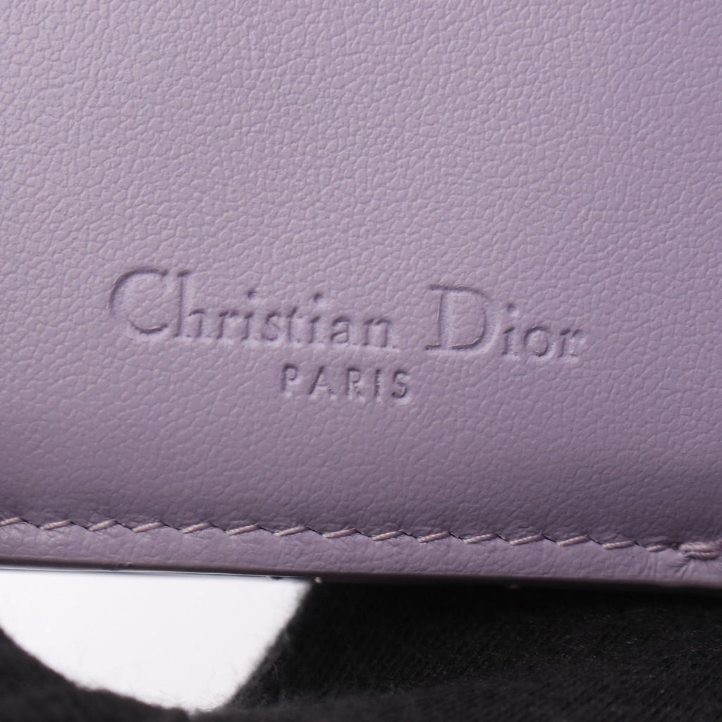 Dior Trifold Wallet Lady Dior Lotus Lavender Patent Leather — view 5