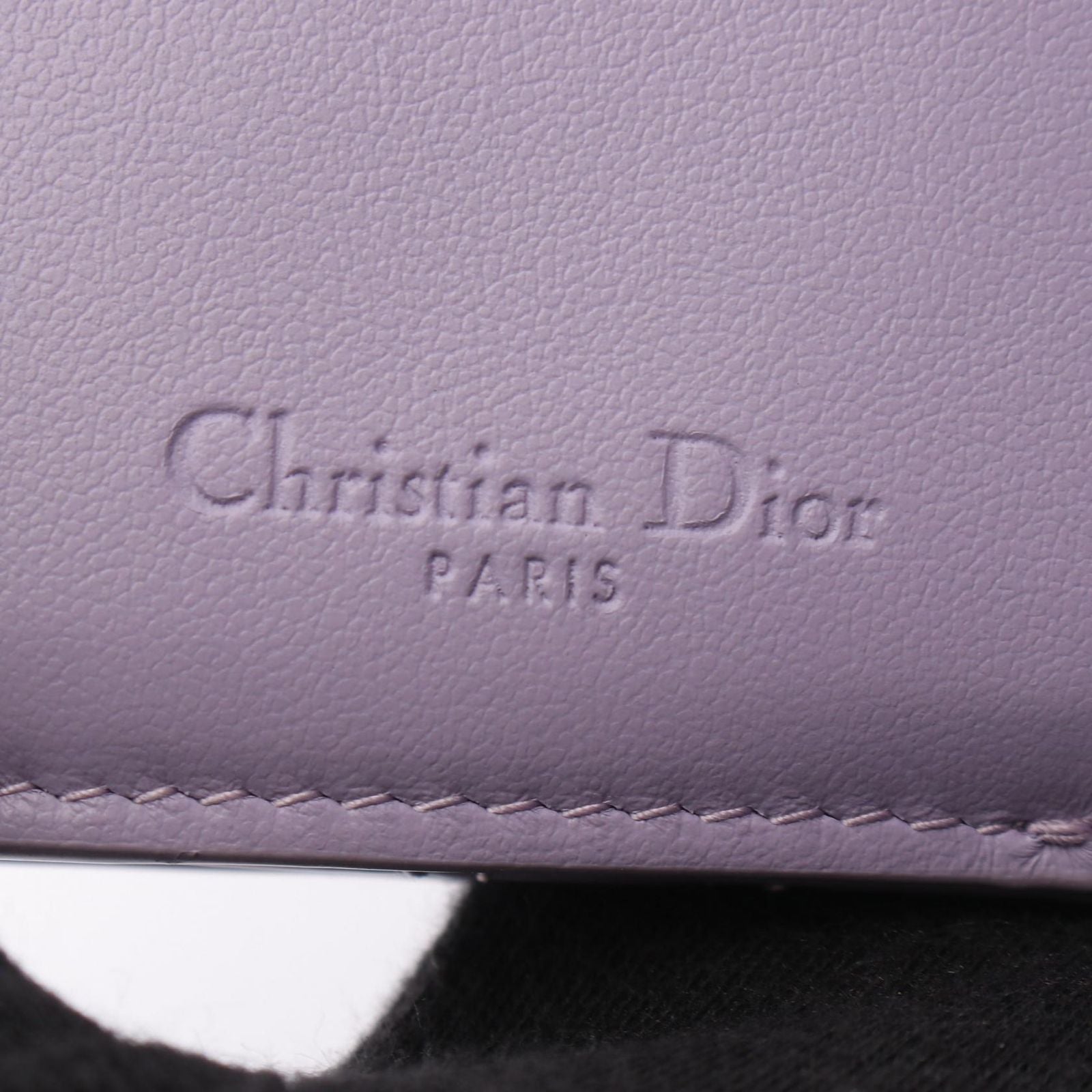 Dior Trifold Wallet Lady Dior Lotus Lavender Patent Leather — view 5