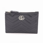 Gucci Card Case Double with Key Ring Leather