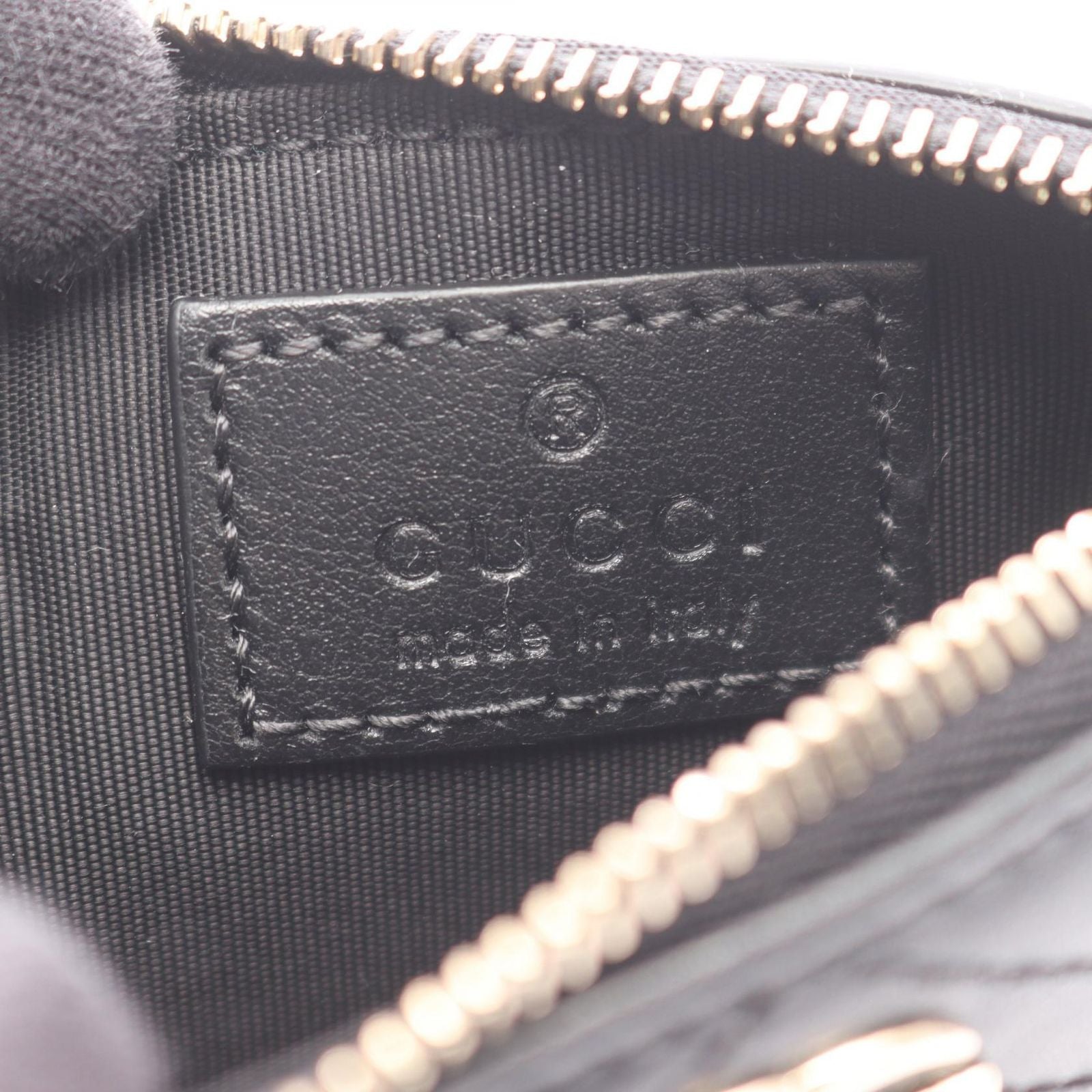 Gucci Card Case Double with Key Ring Leather — view 4