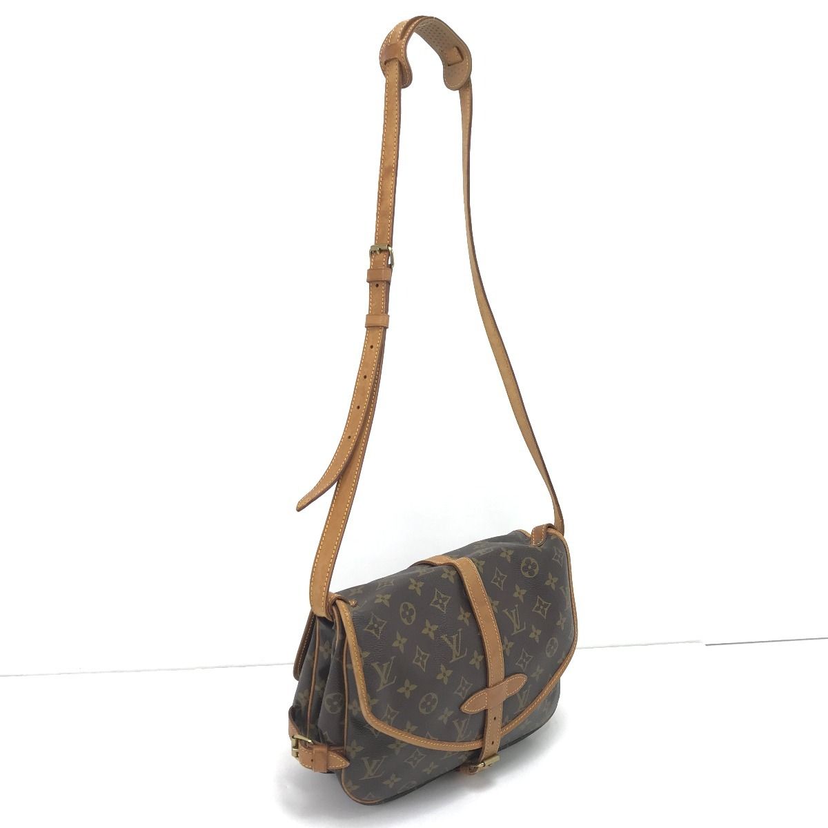 Louis Vuitton Shoulder Bag Monogram Saumur 30 Mold Inside Brown