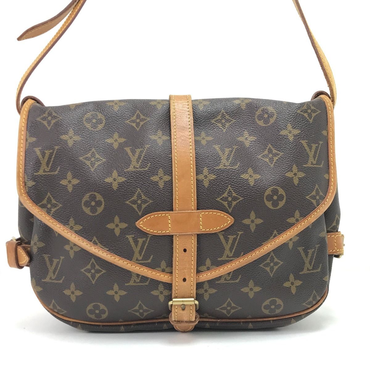 Louis Vuitton Shoulder Bag Monogram Saumur 30 Mold Inside Brown — view 2