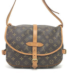 Louis Vuitton Shoulder Bag Monogram Saumur 30 Mold Inside Brown — view 3