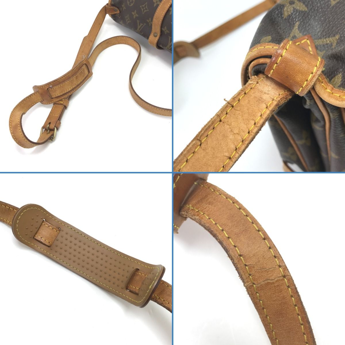 Louis Vuitton Shoulder Bag Monogram Saumur 30 Mold Inside Brown — view 6