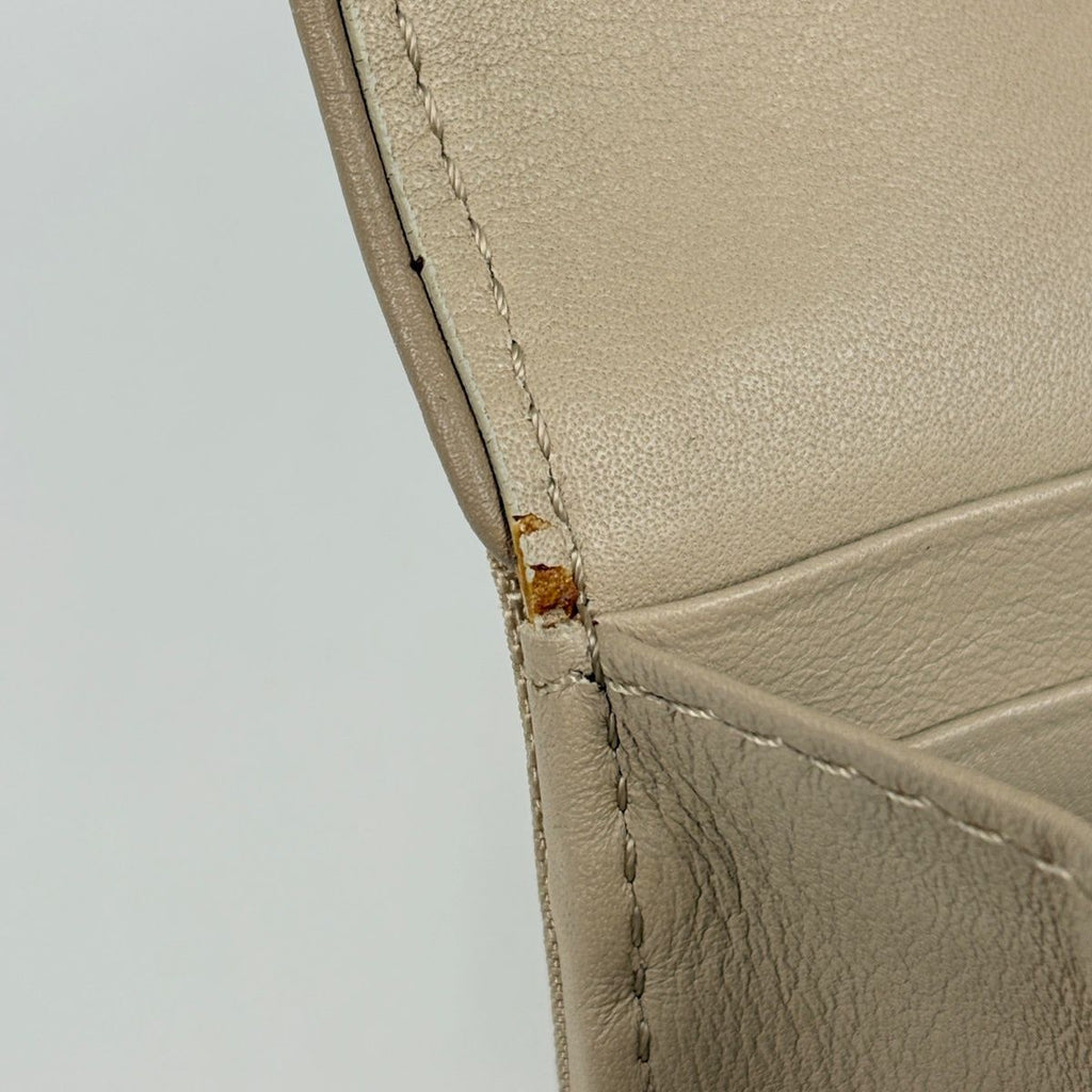 Dior Trotter Pattern Bifold Wallet Ribbon Canvas Beige — view 4
