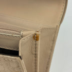 Dior Trotter Pattern Bifold Wallet Ribbon Canvas Beige — view 5