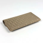 Dior Trotter Pattern Bifold Wallet Ribbon Canvas Beige — view 2