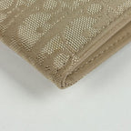 Dior Trotter Pattern Bifold Wallet Ribbon Canvas Beige — view 3