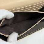 Dior Trotter Pattern Bifold Wallet Ribbon Canvas Beige — view 6
