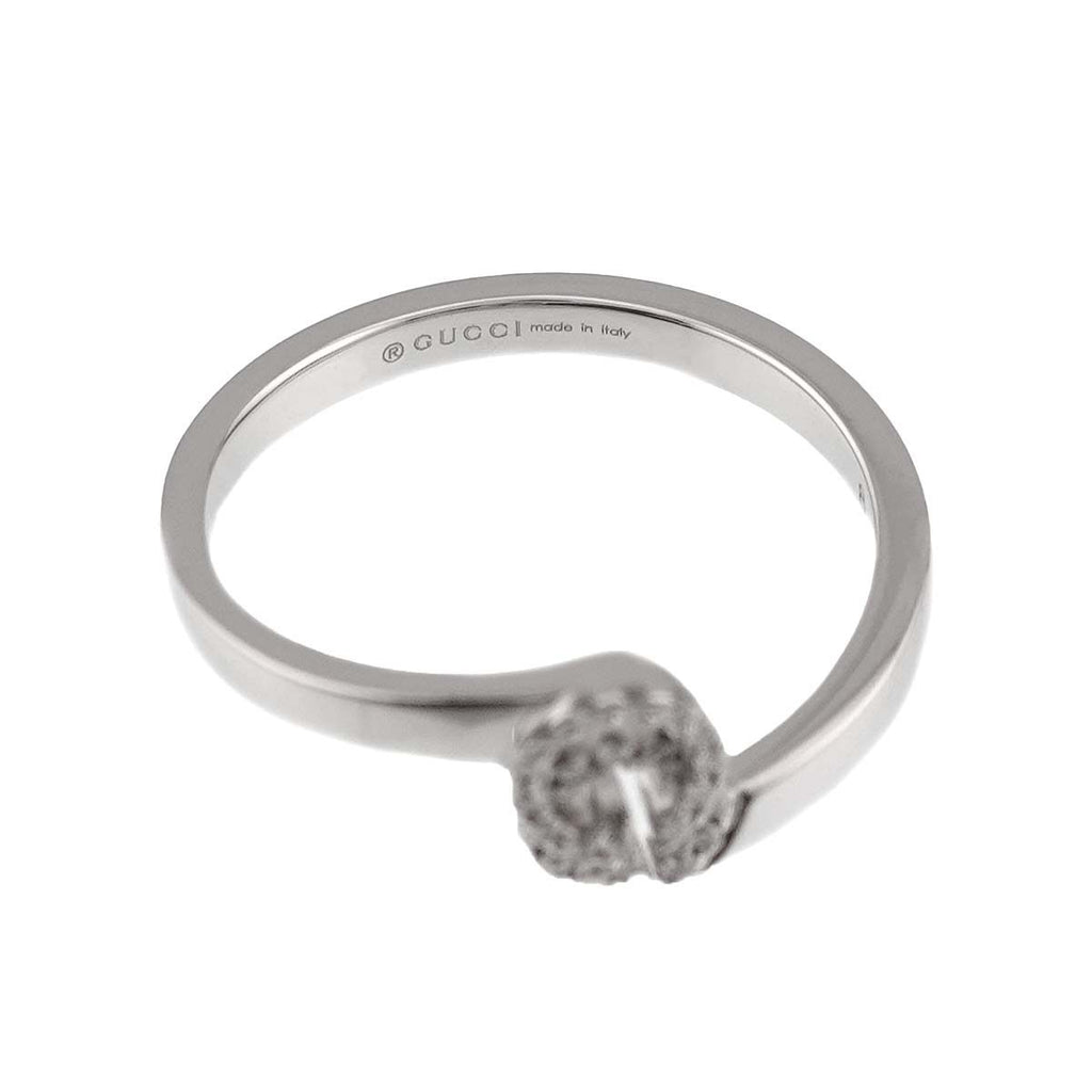 Gucci GG Running Diamond Ring 18k WG White Gold — view 4