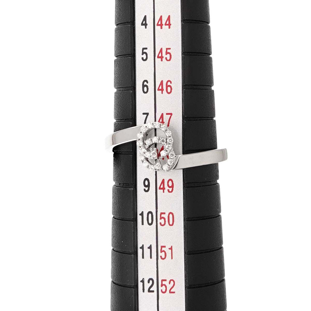 Gucci GG Running Diamond Ring 18k WG White Gold — view 7