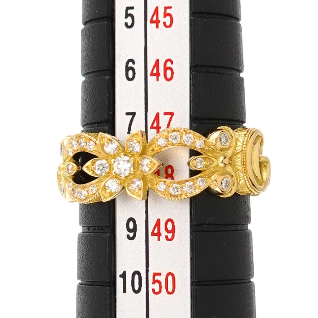 Gucci Flora Ring Diamond 18k YG Yellow Gold — view 6