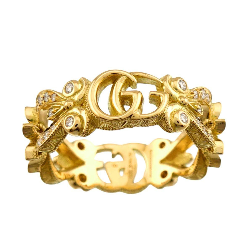 Gucci Flora Ring Diamond 18k YG Yellow Gold — view 2