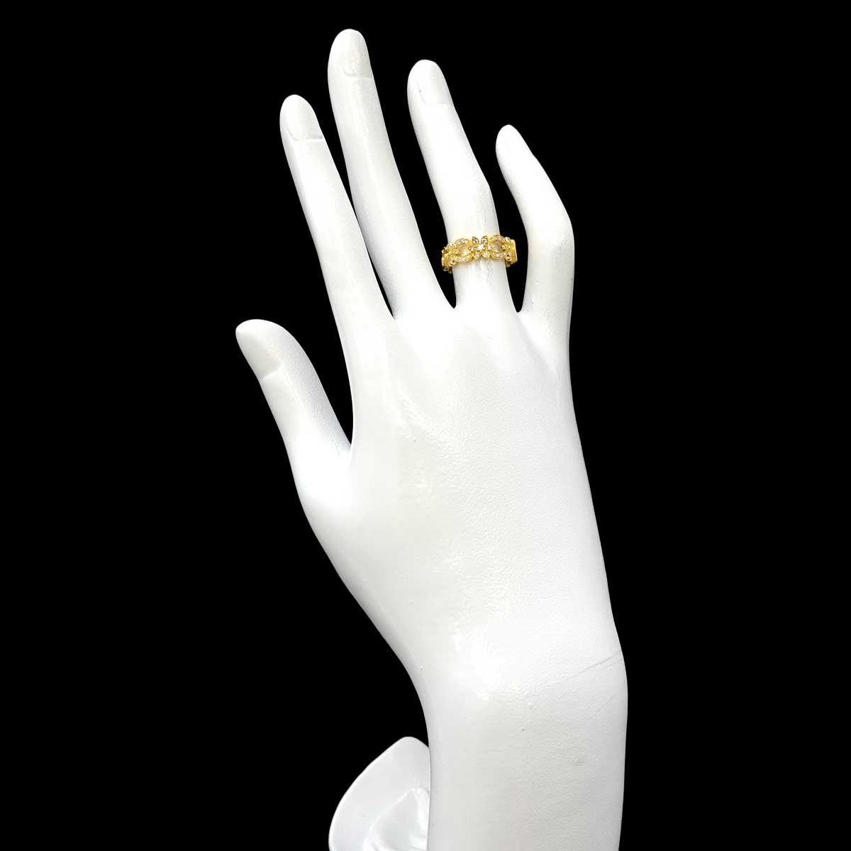 Gucci Flora Ring Diamond 18k YG Yellow Gold — view 7