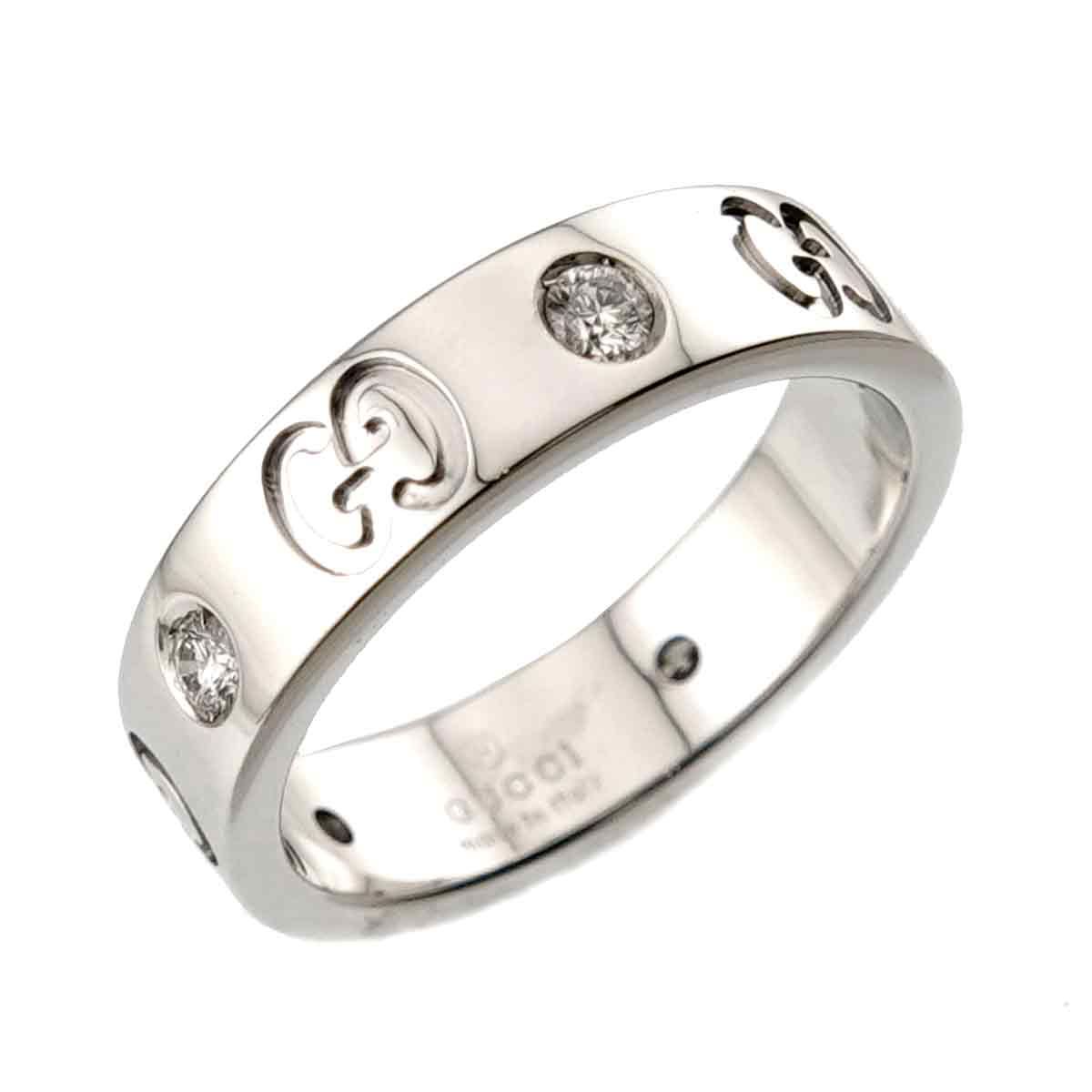 Gucci Icon Ring Diamond 18k WG White Gold 750 — view 5