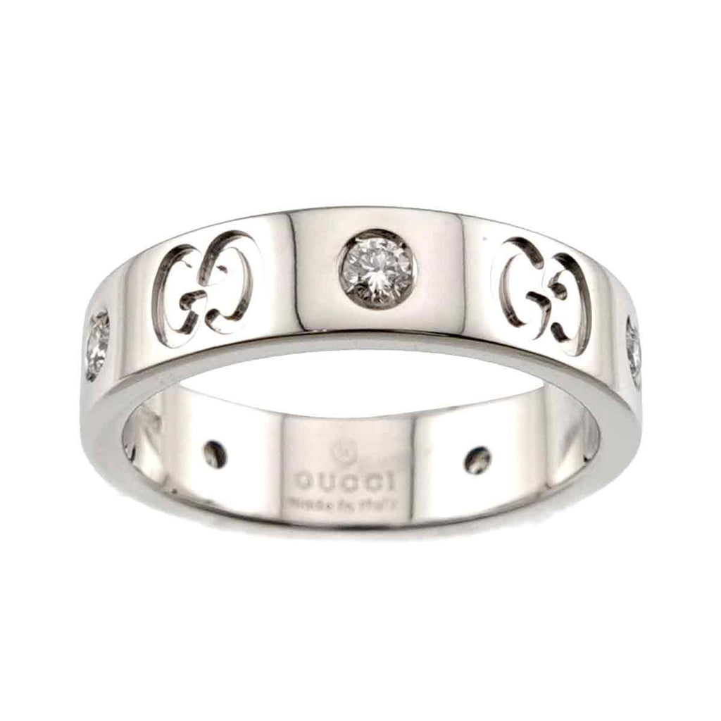 Gucci Icon Ring Diamond 18k WG White Gold 750 — view 2
