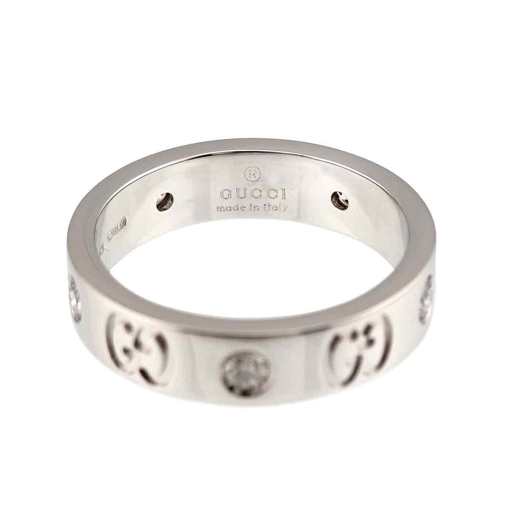 Gucci Icon Ring Diamond 18k WG White Gold 750 — view 3