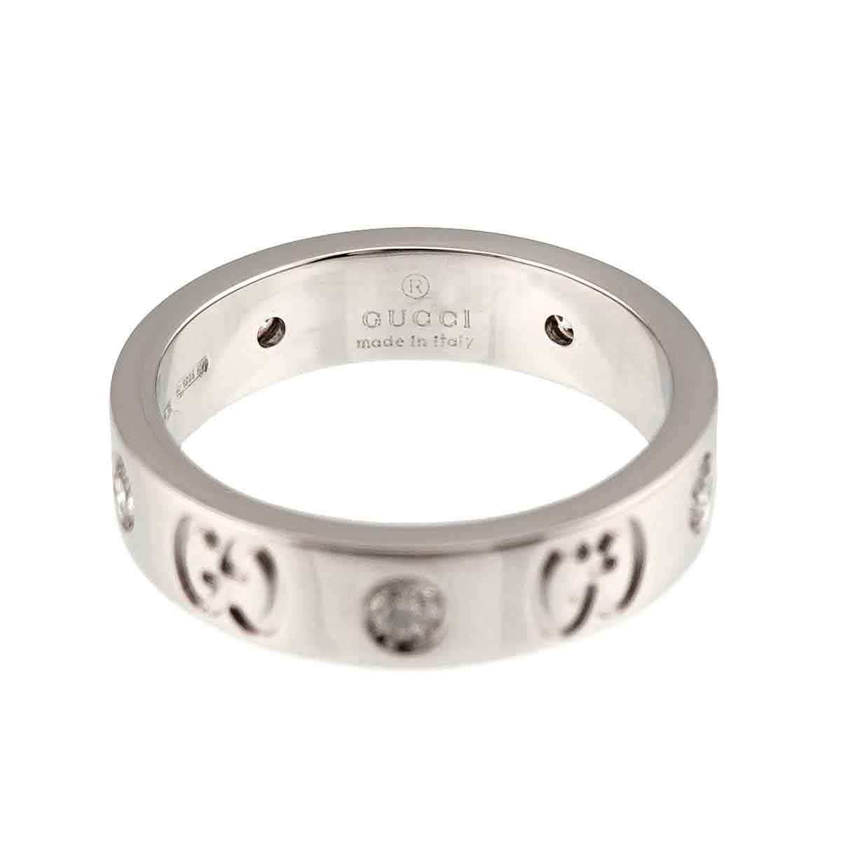 Gucci Icon Ring Diamond 18k WG White Gold 750 — view 3