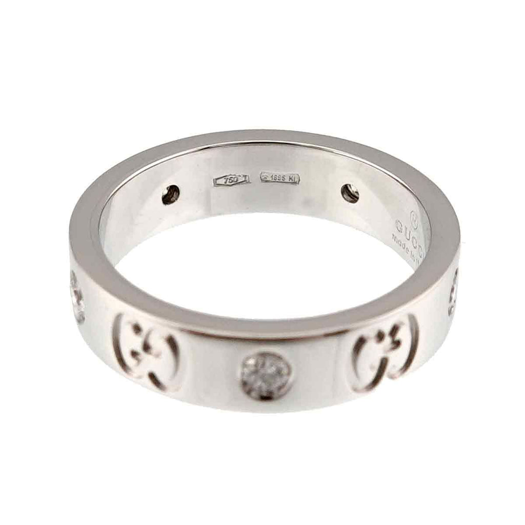 Gucci Icon Ring Diamond 18k WG White Gold 750 — view 4