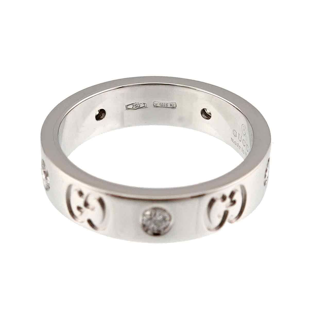 Gucci Icon Ring Diamond 18k WG White Gold 750 — view 4