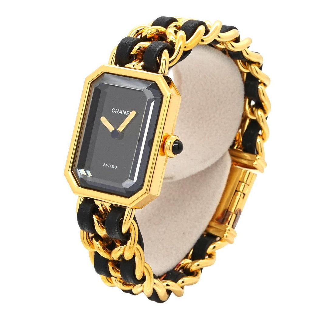 Chanel Premiere S Vintage Watch Black Gold Quartz — view 2