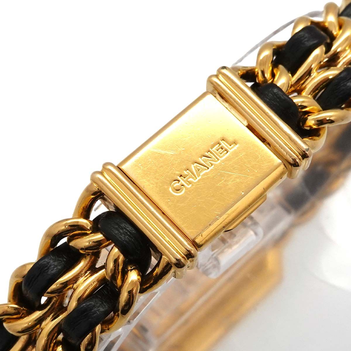 Chanel Premiere L Vintage Watch Black Gold — view 6