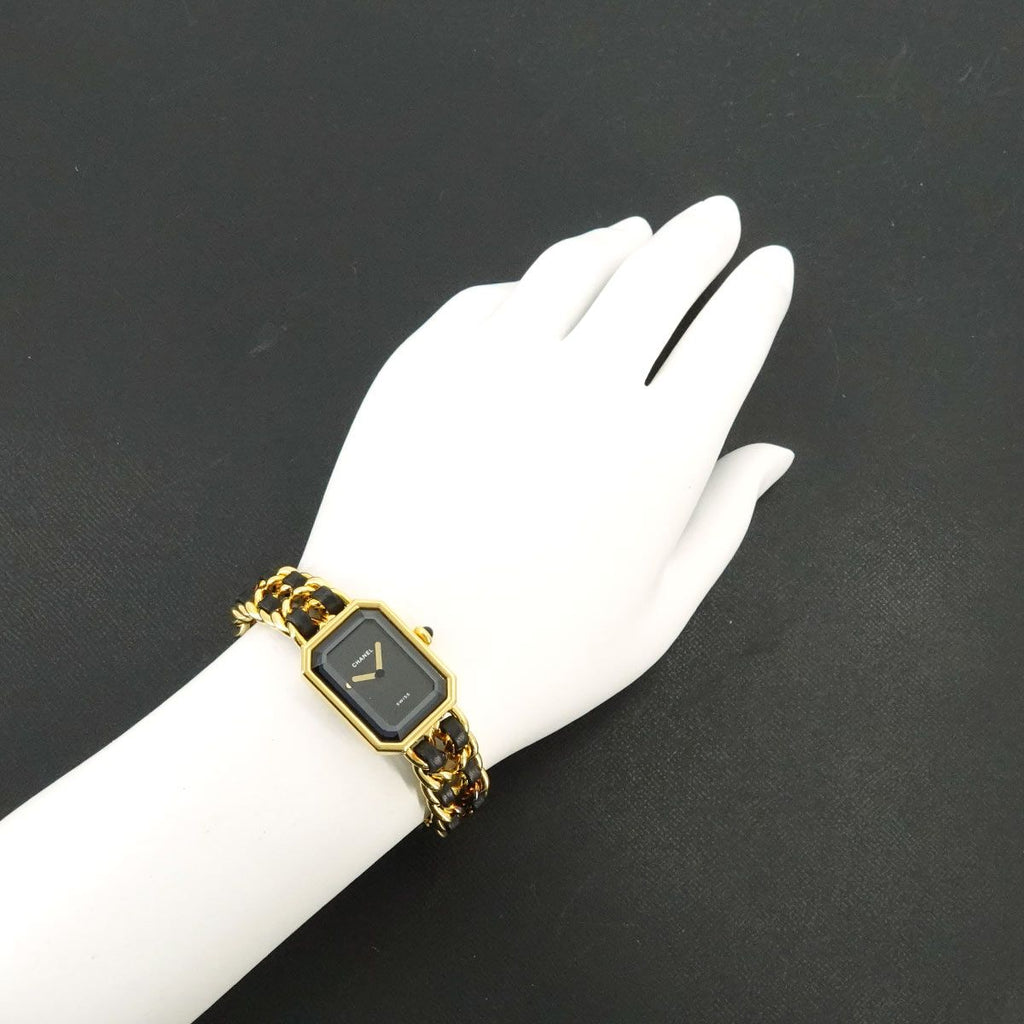 Chanel Premiere L Vintage Watch Black Gold — view 3